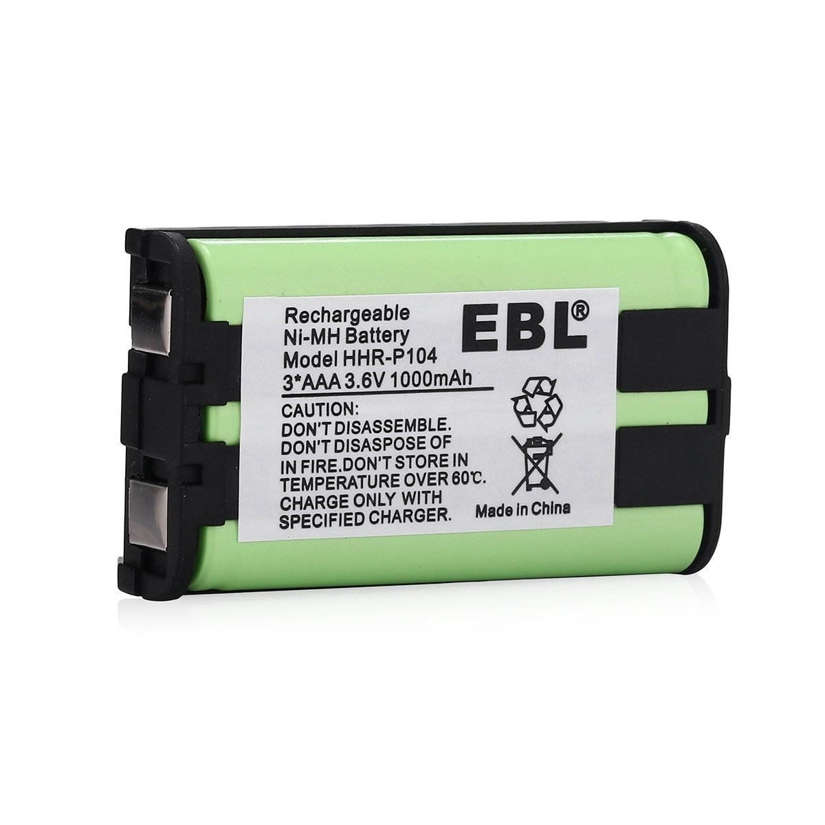 EBL 10 Pack HHR-P104 Batteries 1000mAh 3.6V Cordless Home Phone Replacement Battery for HHR-P104 P104A KX-TG2314 KX-TG2388B