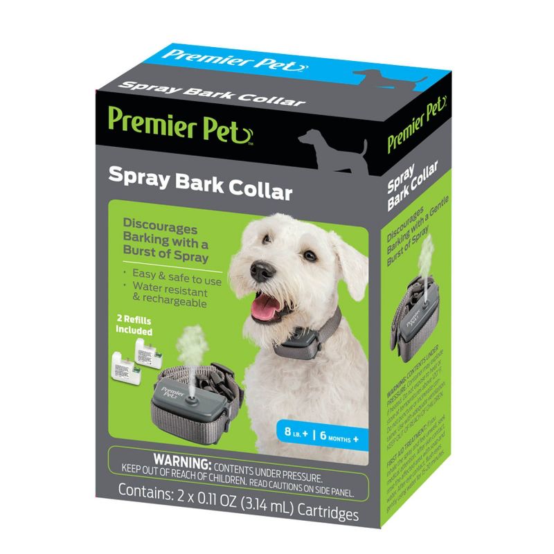 Premier Pet Spray Bark Adjustable Dog Collar - Black
