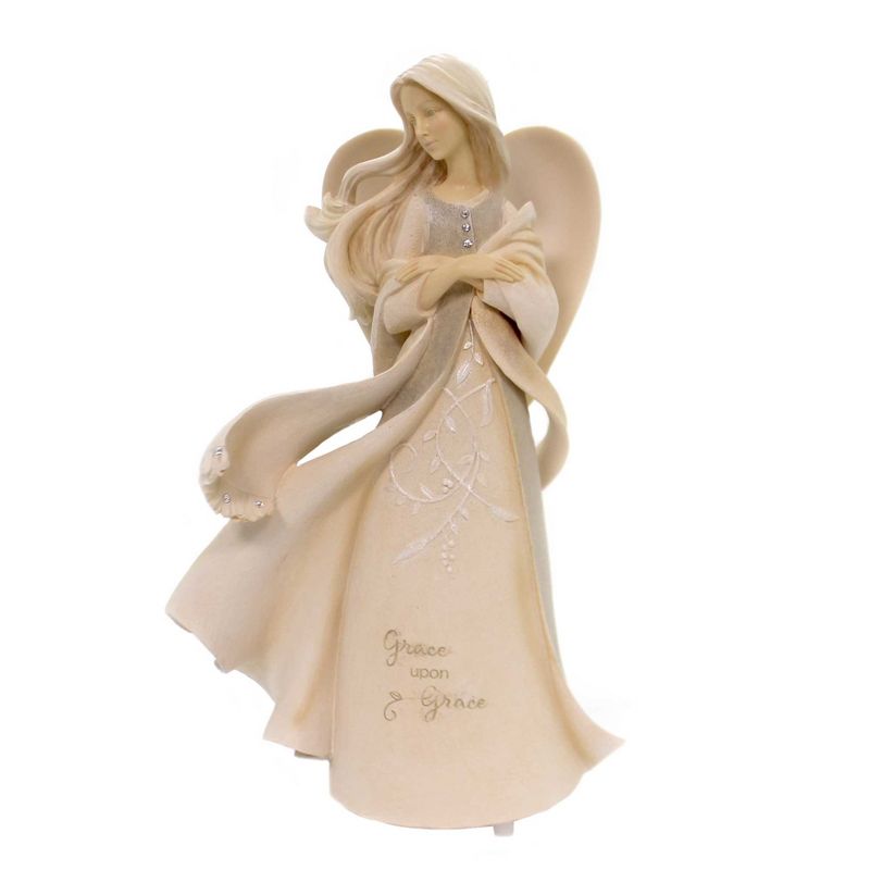 Foundations 9.5" Grace Upon Grace Angel Musical Religious  -  Decorative Figurines