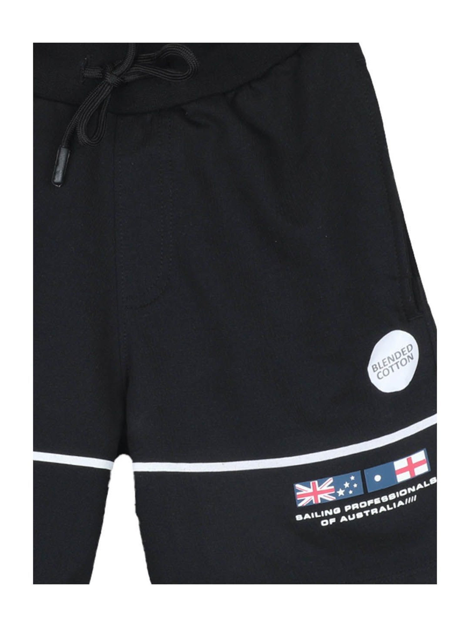 Monte Carlo Kids Black Solid Bermuda