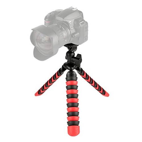 VIVITAR VIV-SP-12-RED Large Rubberized Spider Tripod (Red)