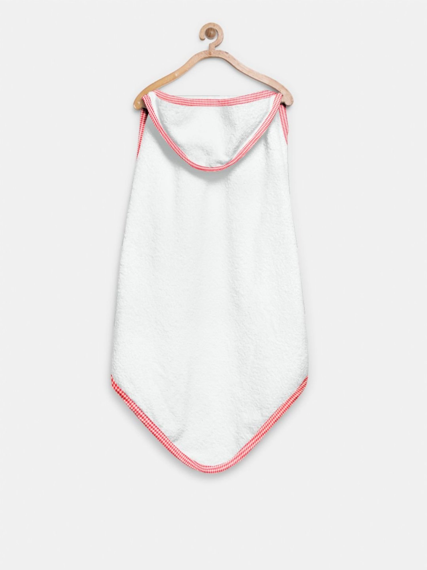 The Baby Atelier White & Red Hooded Towel