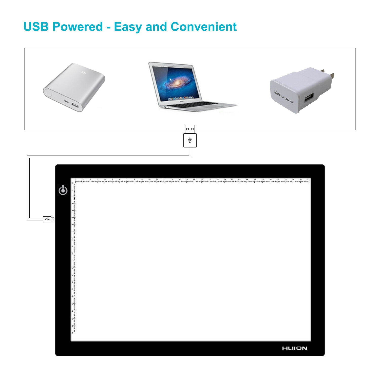 Huion A4 LED Tracing Table Adjustable Light Box Drawing Board Memory Pad L4S US
