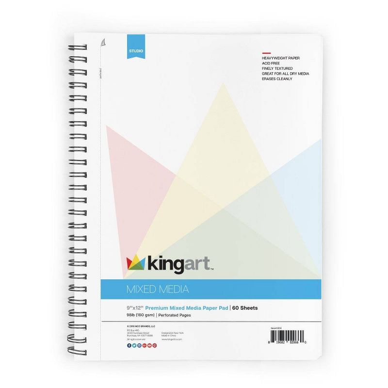 Kingart 73ct Watercolor Pencils w/Spiral Notebook Bundle