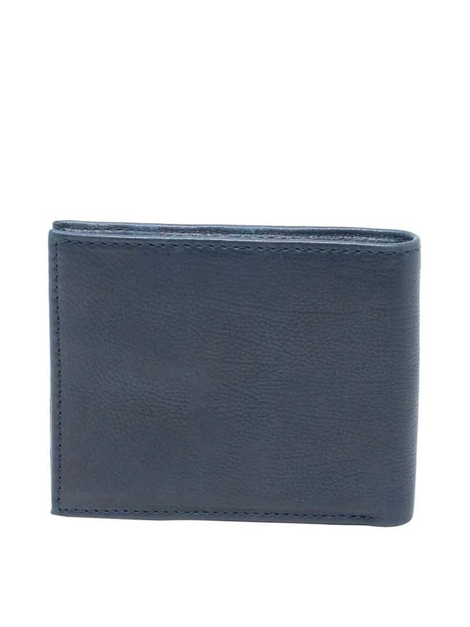 Tohl Navy Casual Leather Bi-Fold Wallet for Men