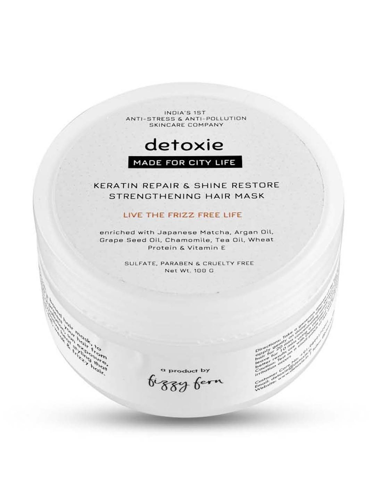 Detoxie Keratin Repair & Shine Restore Strengthening Hair Mask - 100 gm