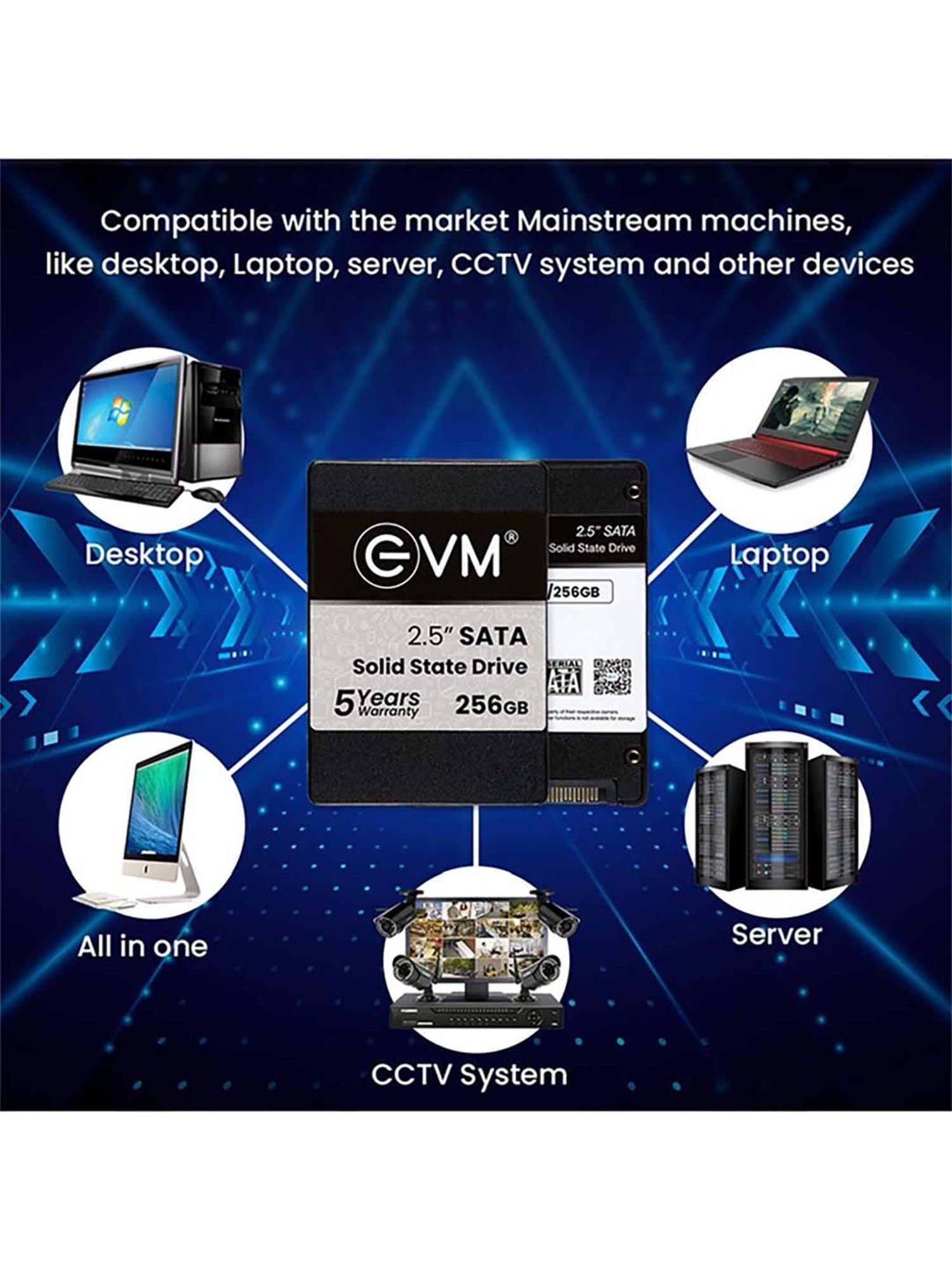 EVM EVM25 256GB 2.5 inch SATA Internal SSD (Black)