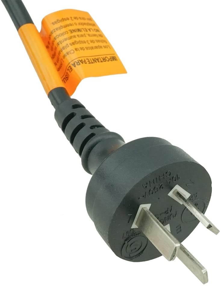 ACP1021 Argentina 3 Prong IRAM 2073 Plug to IEC C13 6 Foot (1.83 Meters) 10A Power Cord with Argentina certifications. Suitable for use as an Argentina PC Computer, Monitor or Printer Power Cord.