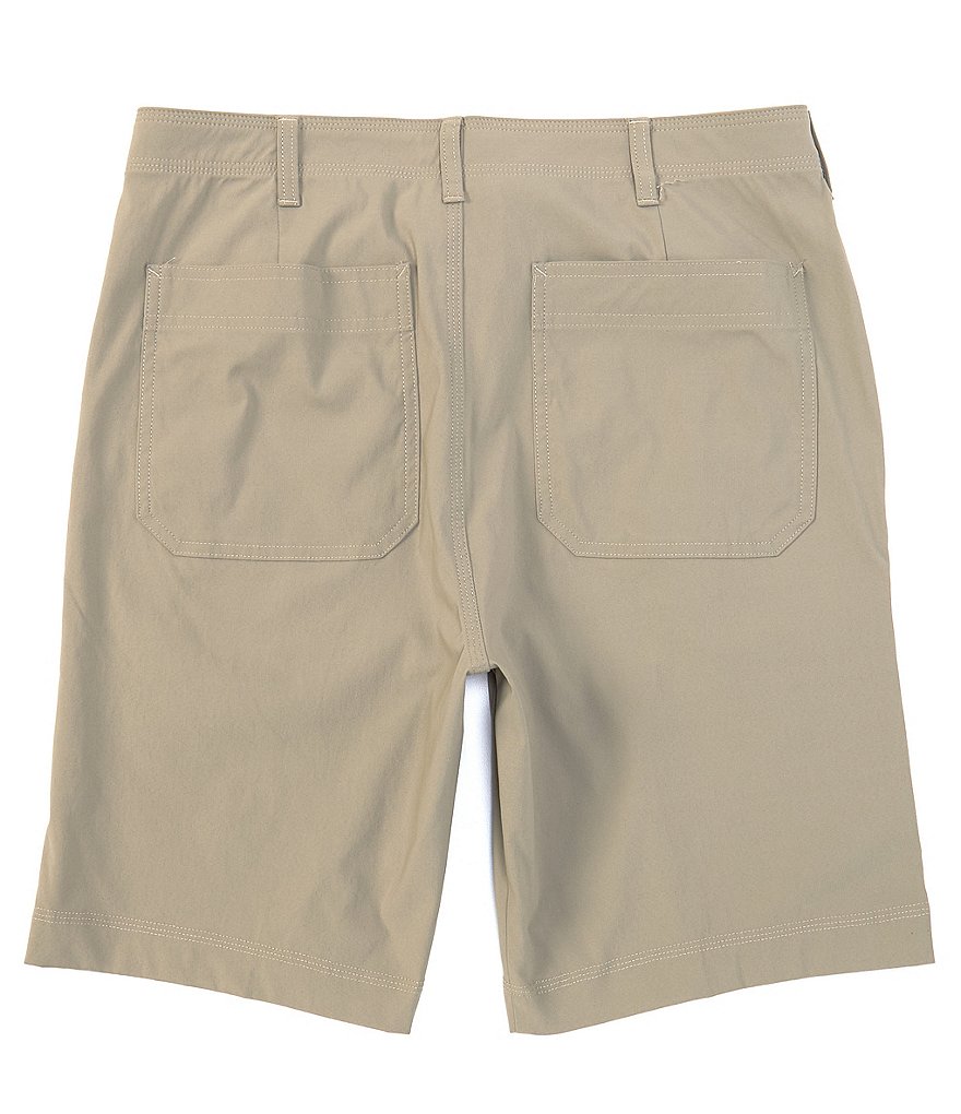 Roundtree & Yorke 9#double; Inseam Flat Front Performance Tech Zip Shorts