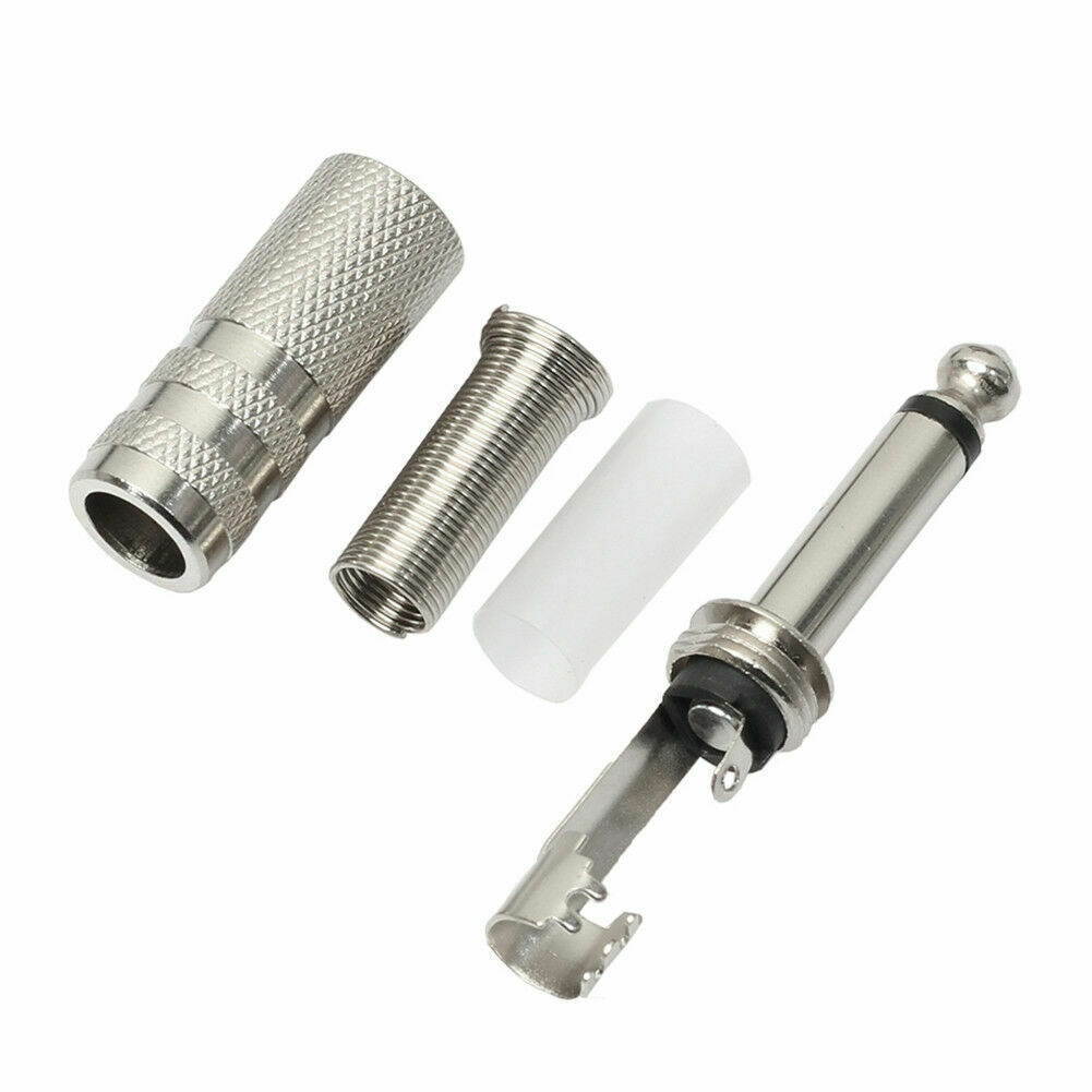 2 Pack 1/4" 6.35 mm Male Mono Monaural Audio Cable Connector Plug