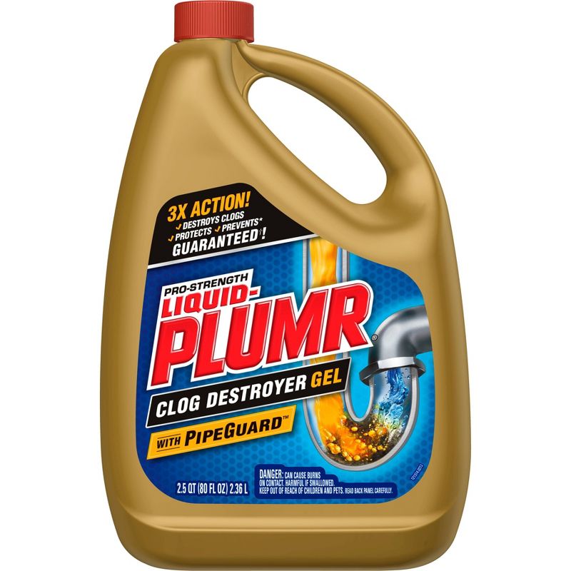 Liquid-Plumr Pro-Strength Full Clog Destroyer Plus PipeGuard - 80 fl oz
