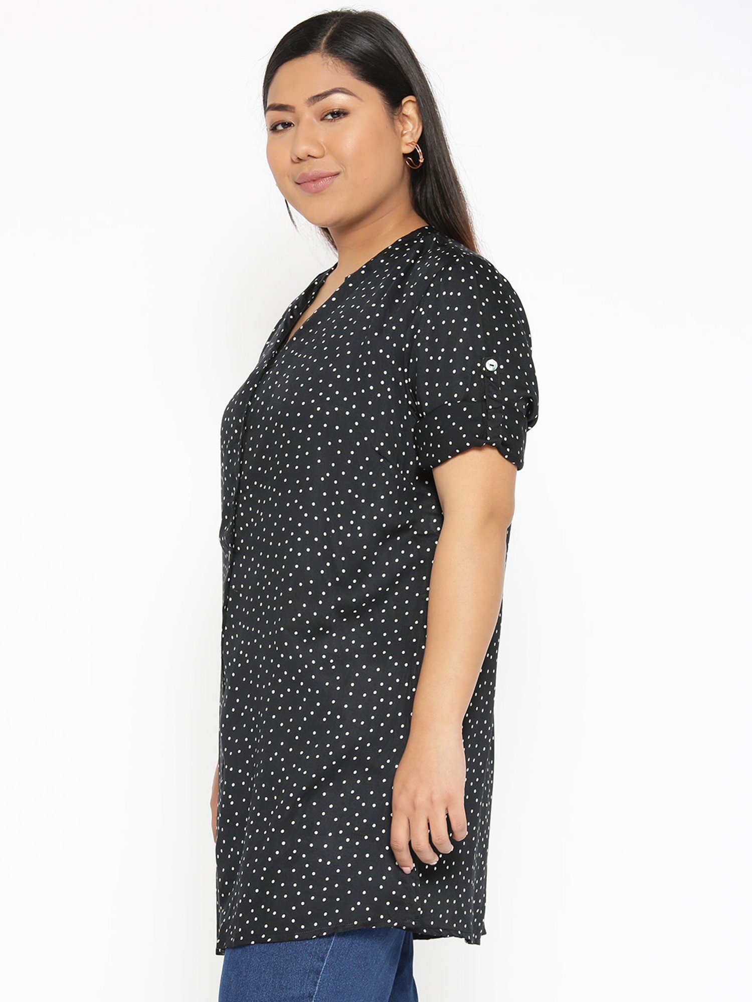 theRebelinme Black Printed Regular Fit Shirt