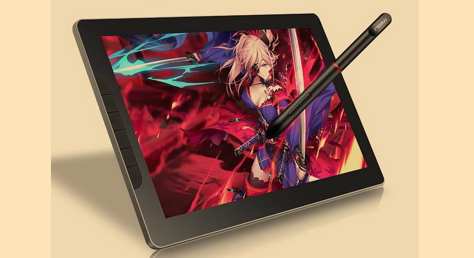 Mooiuu M13 Pro drawing tablet 13.3&rsquo;&lsquo; with screen with graphic tablet Graphic Monitor IPS 8192 Level Pen Pressure Drawing Pen Tablet with Colour gamut 88 sRGB 8 Express Keys and Adjustable Stand