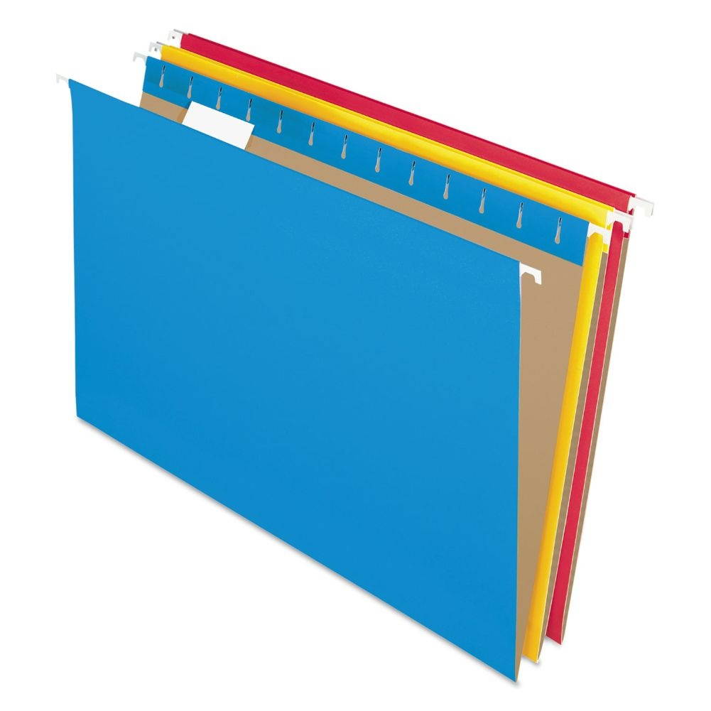 Pendaflex Essentials Colored Hanging Folders 1/5 Tab Legal Assorted Colors 25