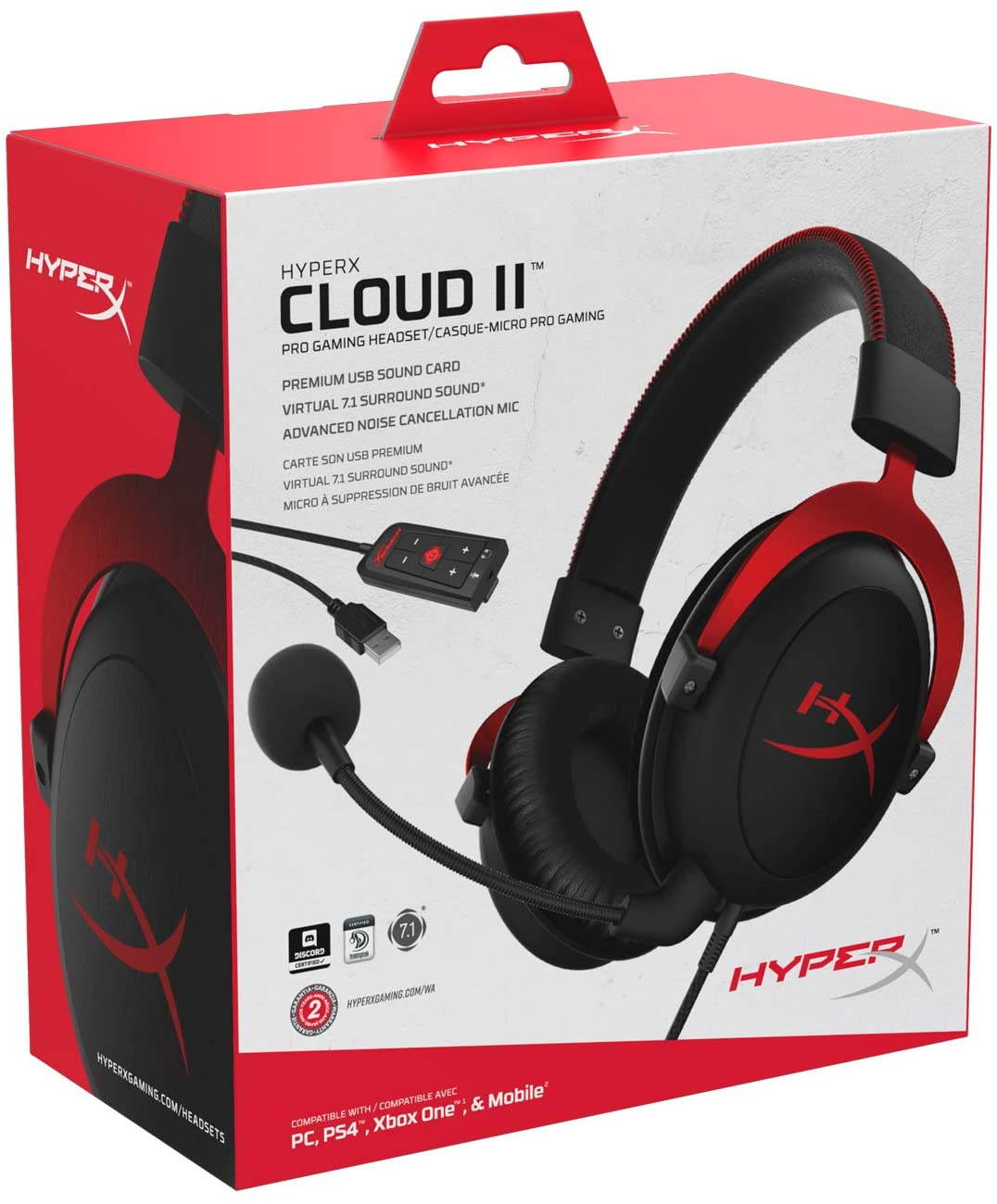 HyperX Cloud II Gaming Headset (Red)