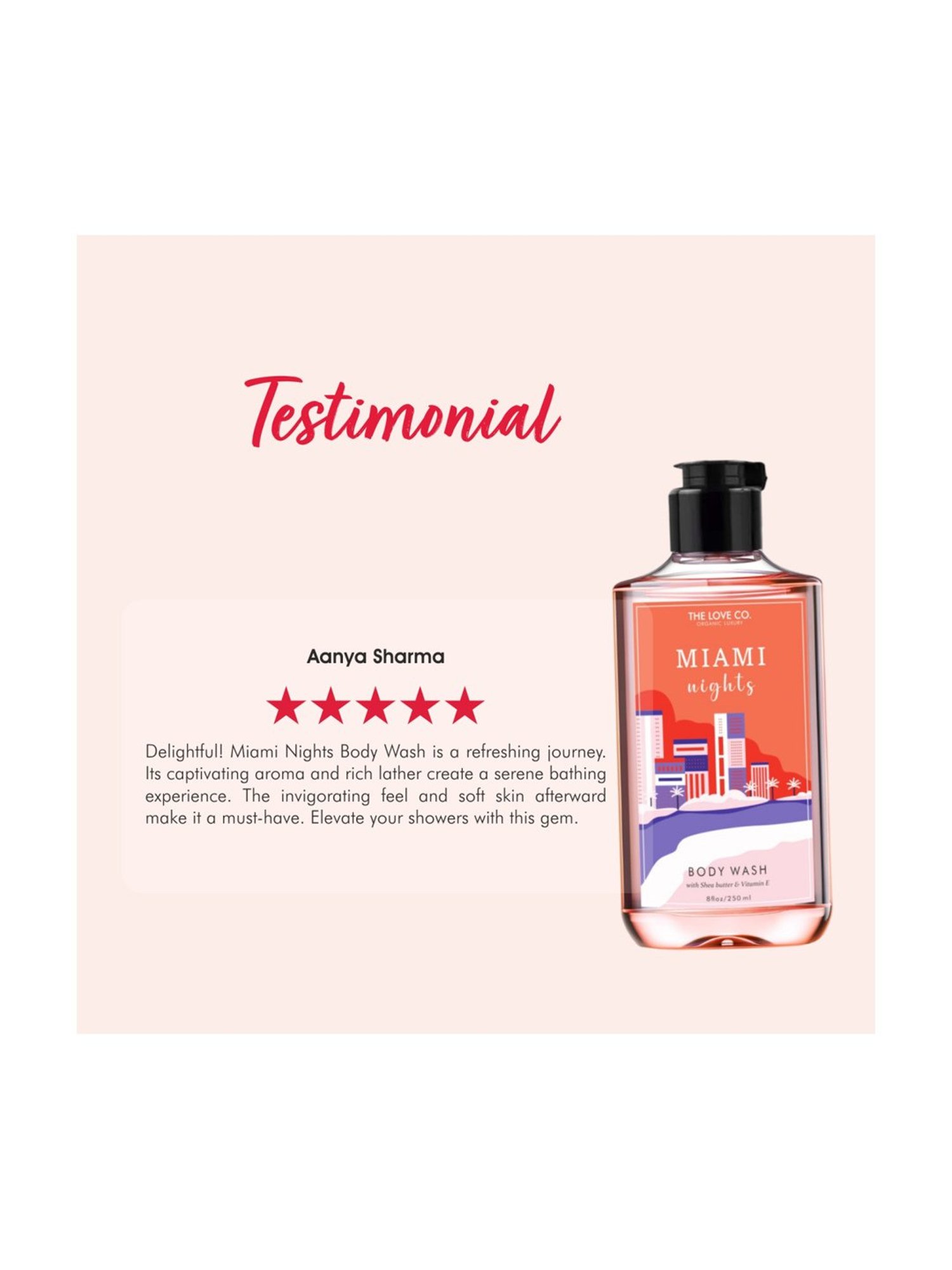 The Love Co. Luxury Miami Nights Shower Gel - 250 ml