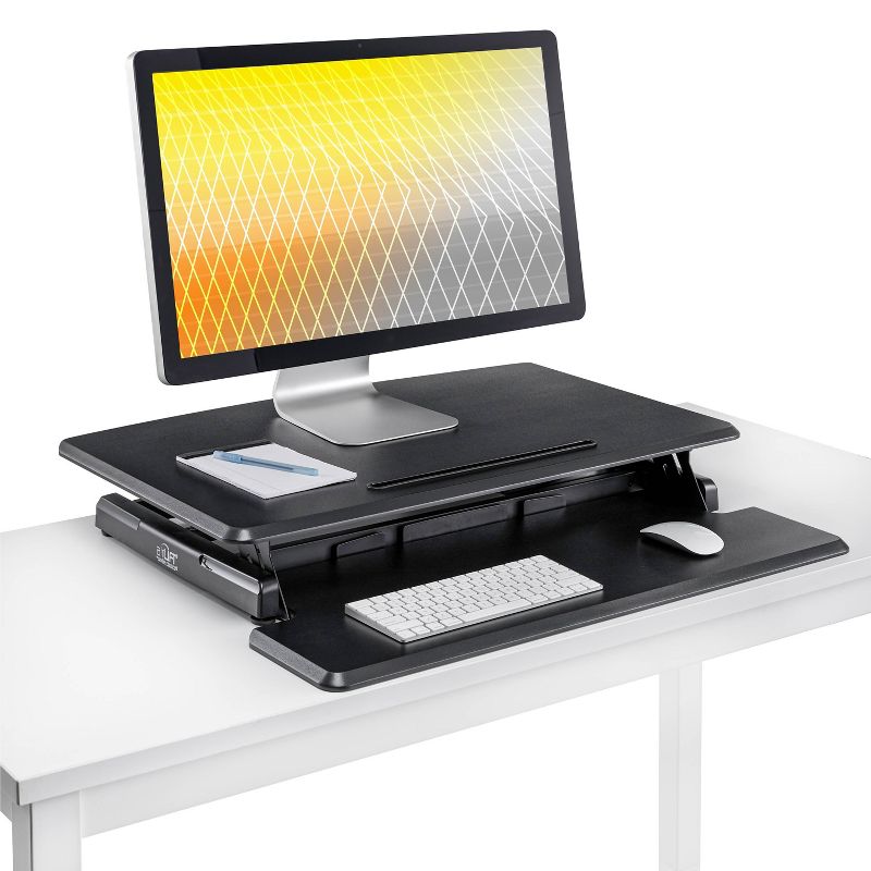 30" Airlift Gas Spring Standing Desk Converter Black - Seville Classics