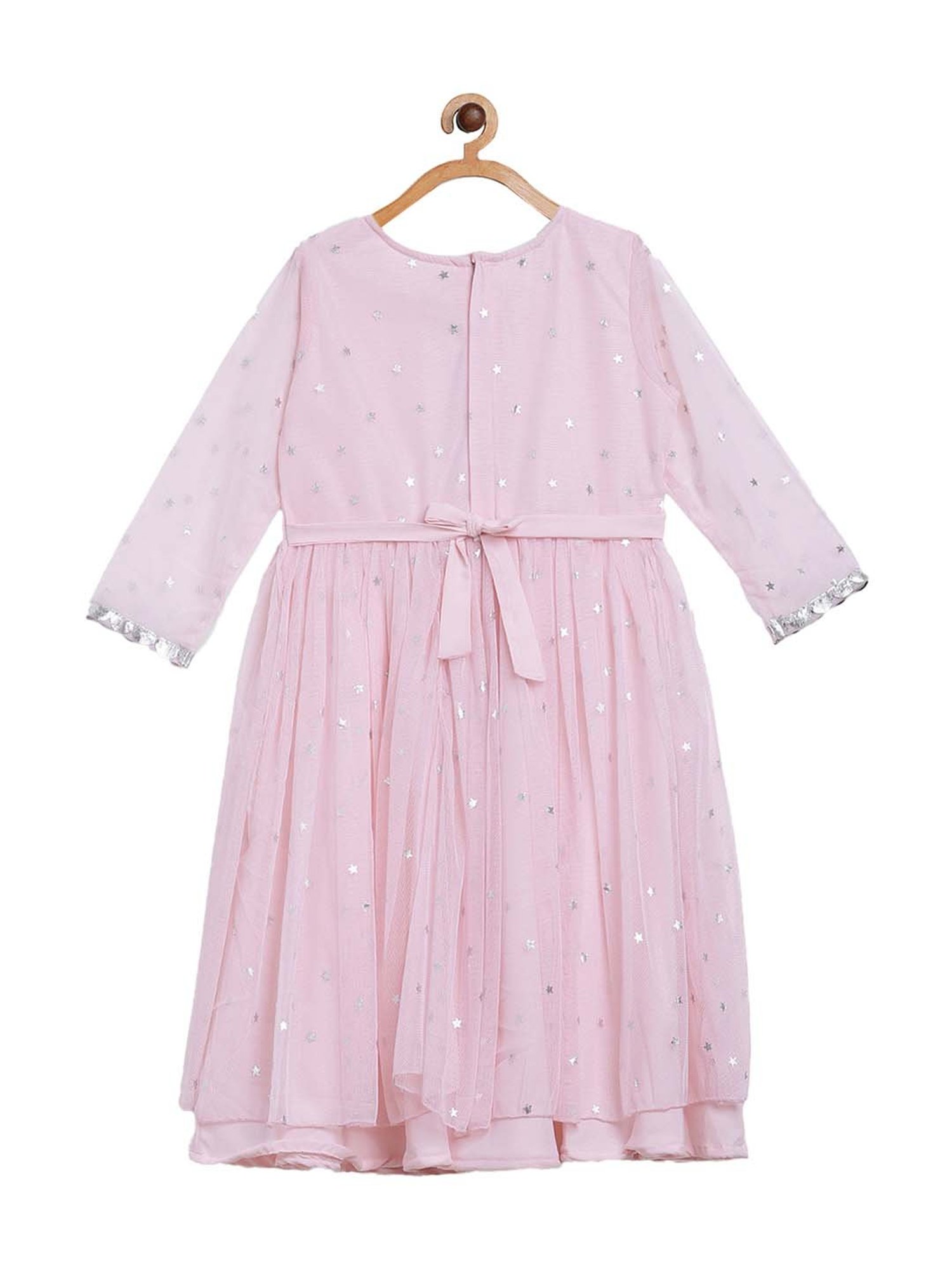 Ahalyaa Kids Pink Printed Dress