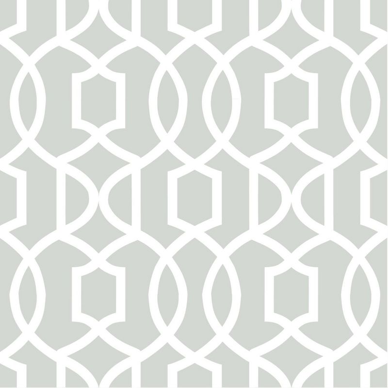 NuWallpaper 28.2' Grand Trellis Peel & Stick Wallpaper Gray