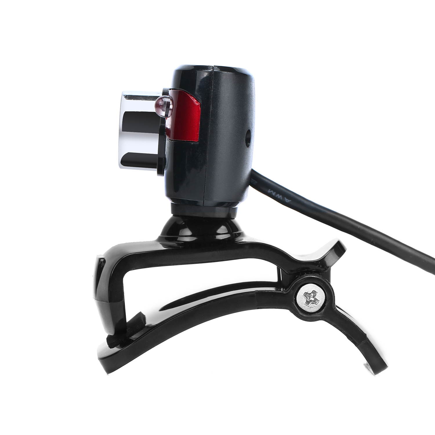 A886 12.0M Pixels Drive-free Computer Camera with 2 LED Lights Night Vision, 360 Degrees Rotatable Webcam Built-in 10m Sound-absorbing Microphone Black