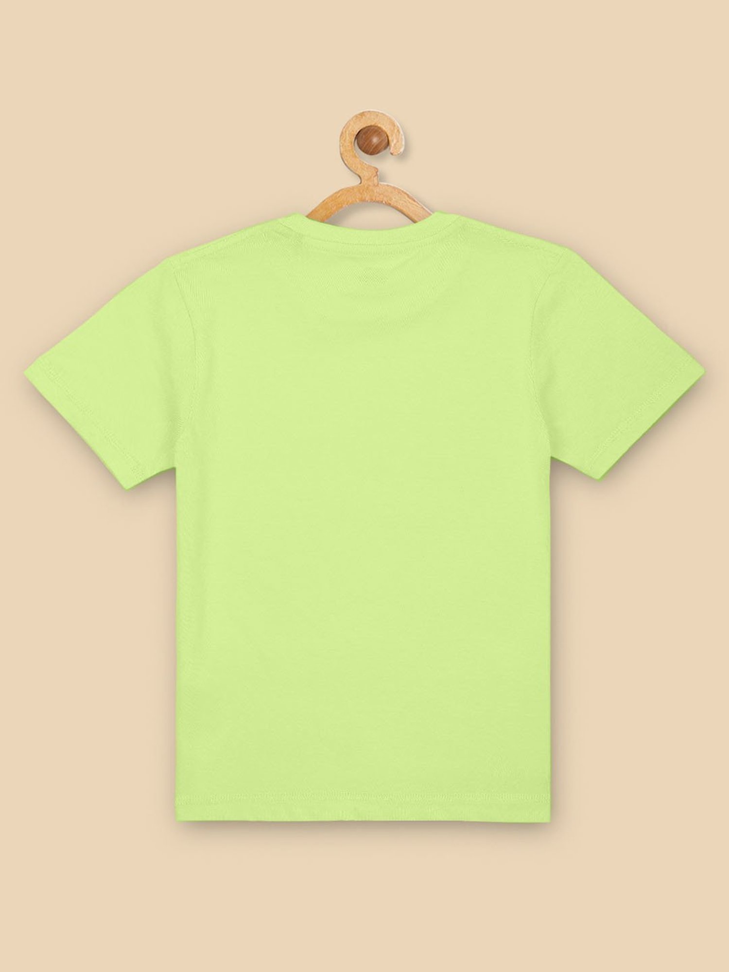 Kidsville Neon Green Printed T-Shirt