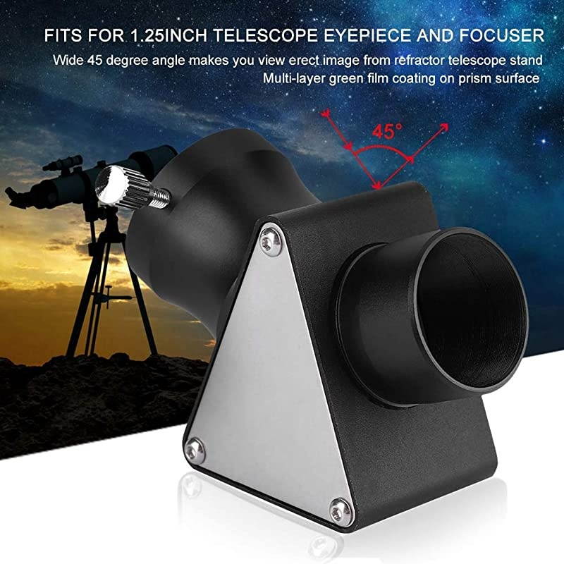 1.25 Inch 45 Degree Erect Image Lens Dielectric Mirror Astronomical Telescope Universal Accessories