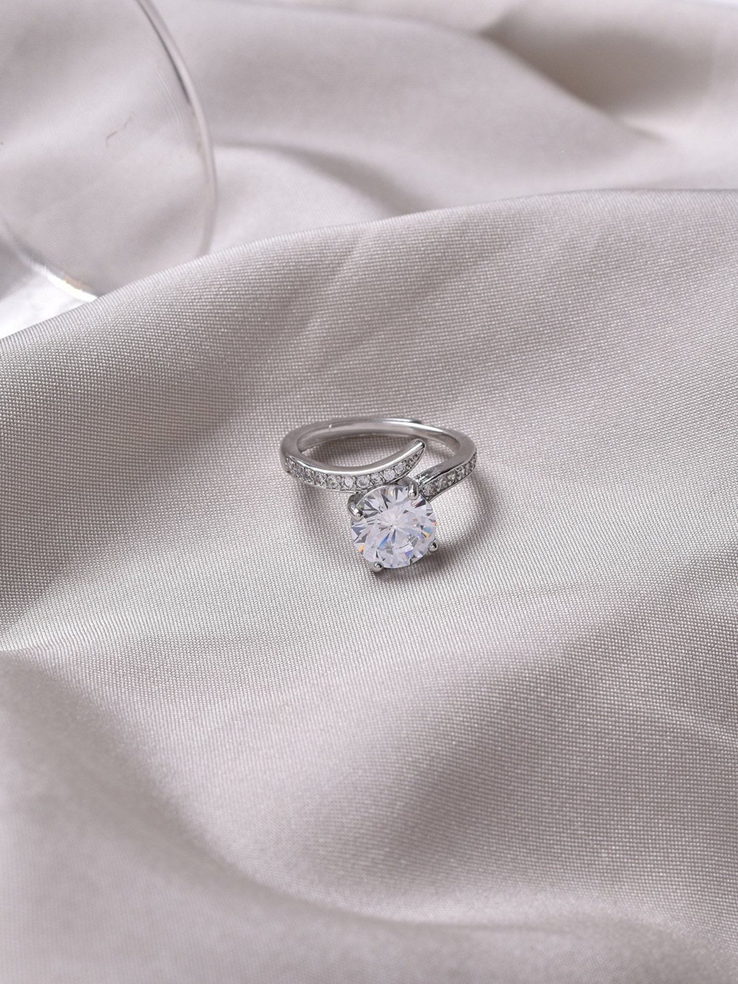 Sohi Silver-Plated Statement Ring