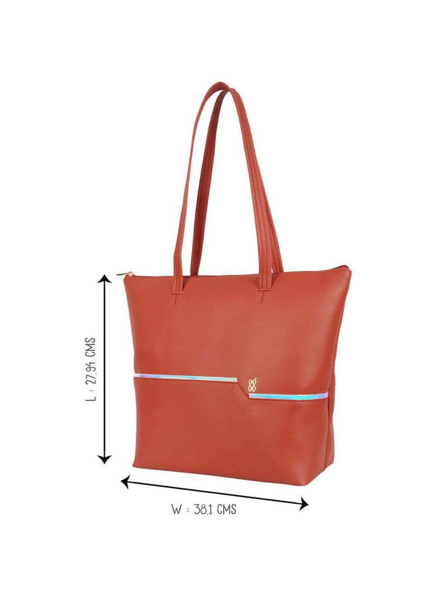 Baggit Red Solid Large Tote Handbag