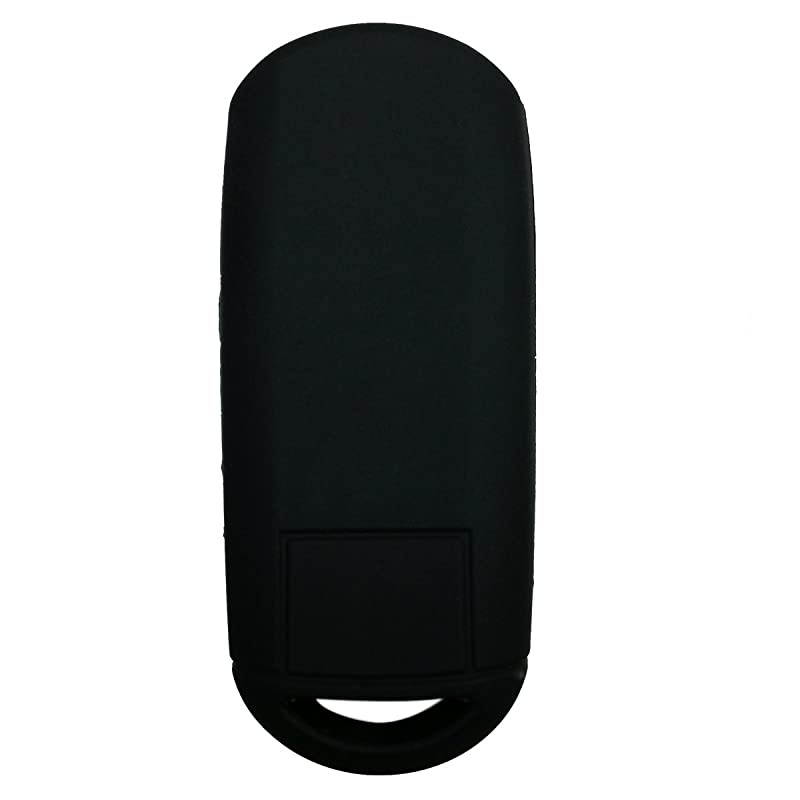 2Pcs Rubber 4buttons Smart Key Fob Full Protector Remote Skin Cover Case Keyless Jacket for 2018 2017 Mazda CX5 CX7 CX9 Mazda 3 6 MX5 Miata Toyota Yaris Black