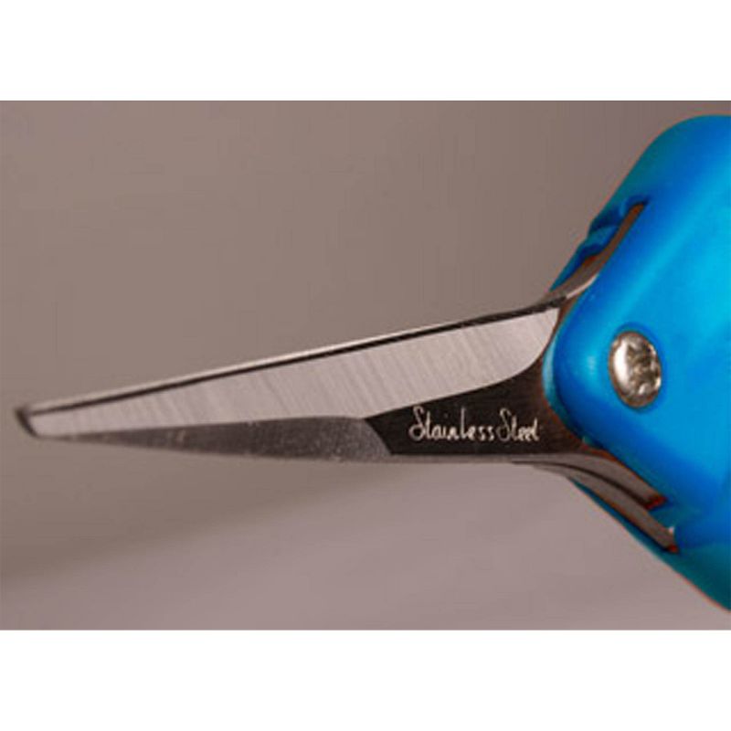 Hydrofarm HGPP400C Stainless Steel Precision Curved Blade Gardening Scissor Pruner with Holster and Safety Lock for Plants and Flower Trimming, Blue