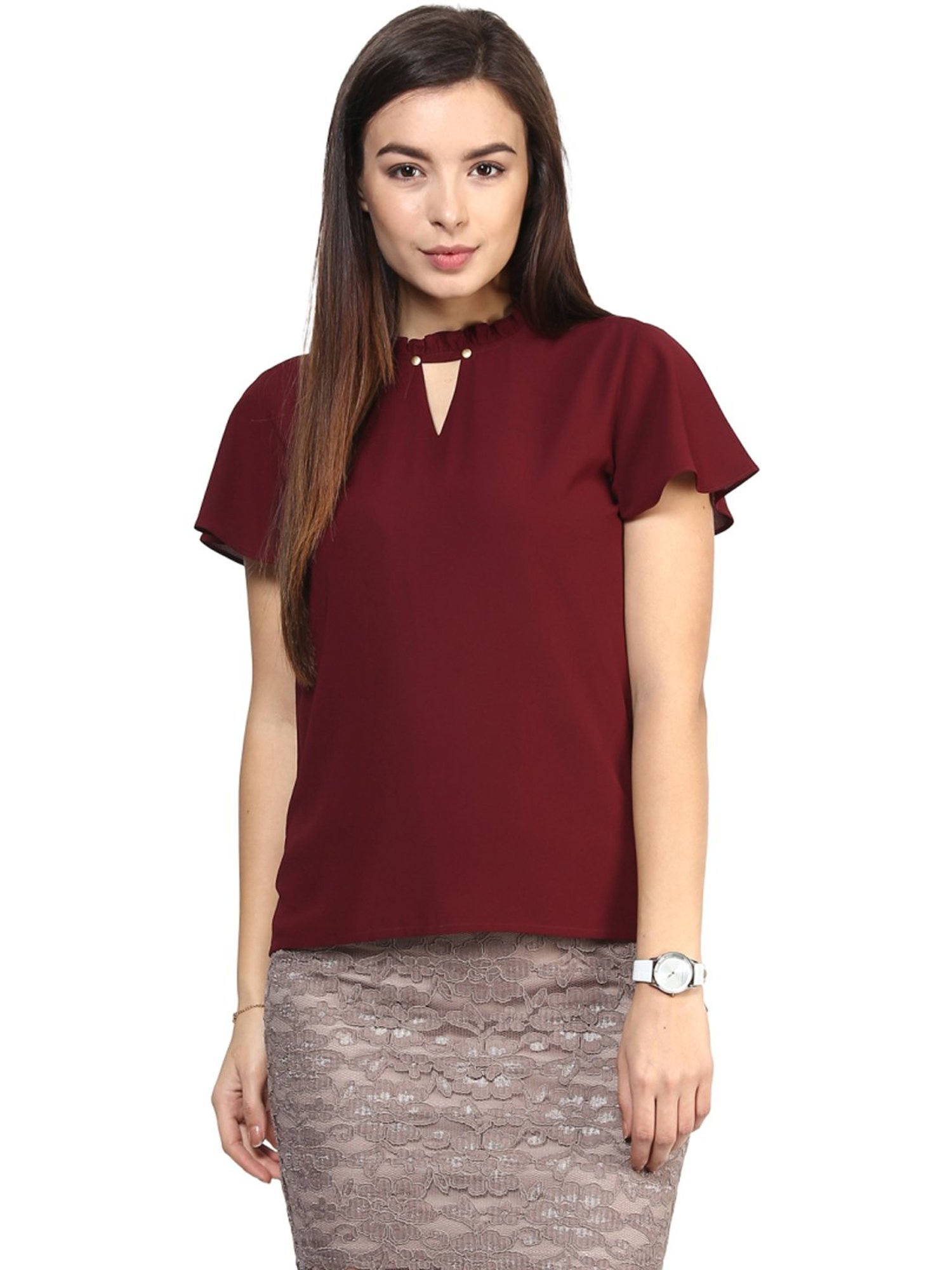 Rare Red Regular Fit Top