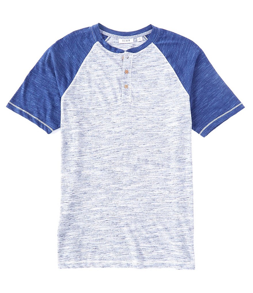 Short Sleeve Color Block Henley