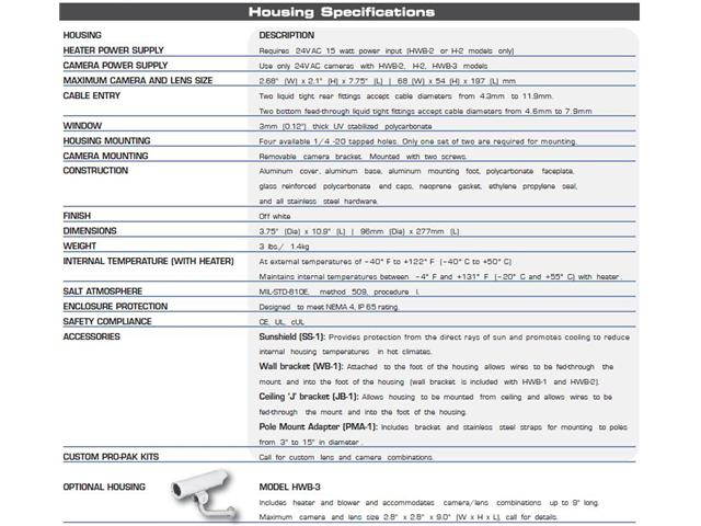 Computar Ganz High Quality CCTV Bullet Camera HWB2-5A17 Pro-Pak Housing HWB-2 with TG10Z0513FCS & YCH-04 (5-50mm DC A/I and hi-res Digital Day/Night camera)