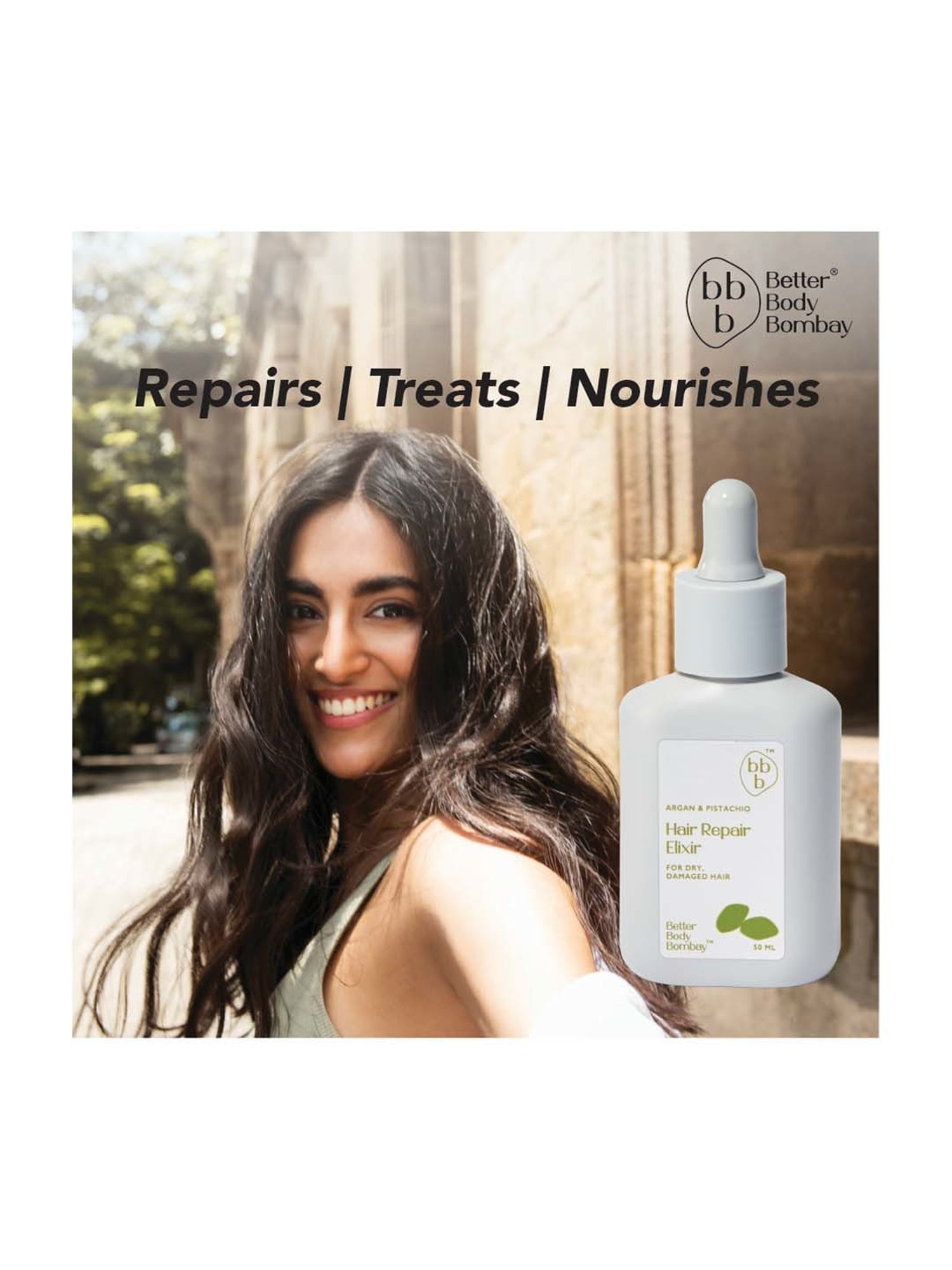 bbb Better Body Bombay Argan & Pistachio Hair Repair Elixir - 50 ml