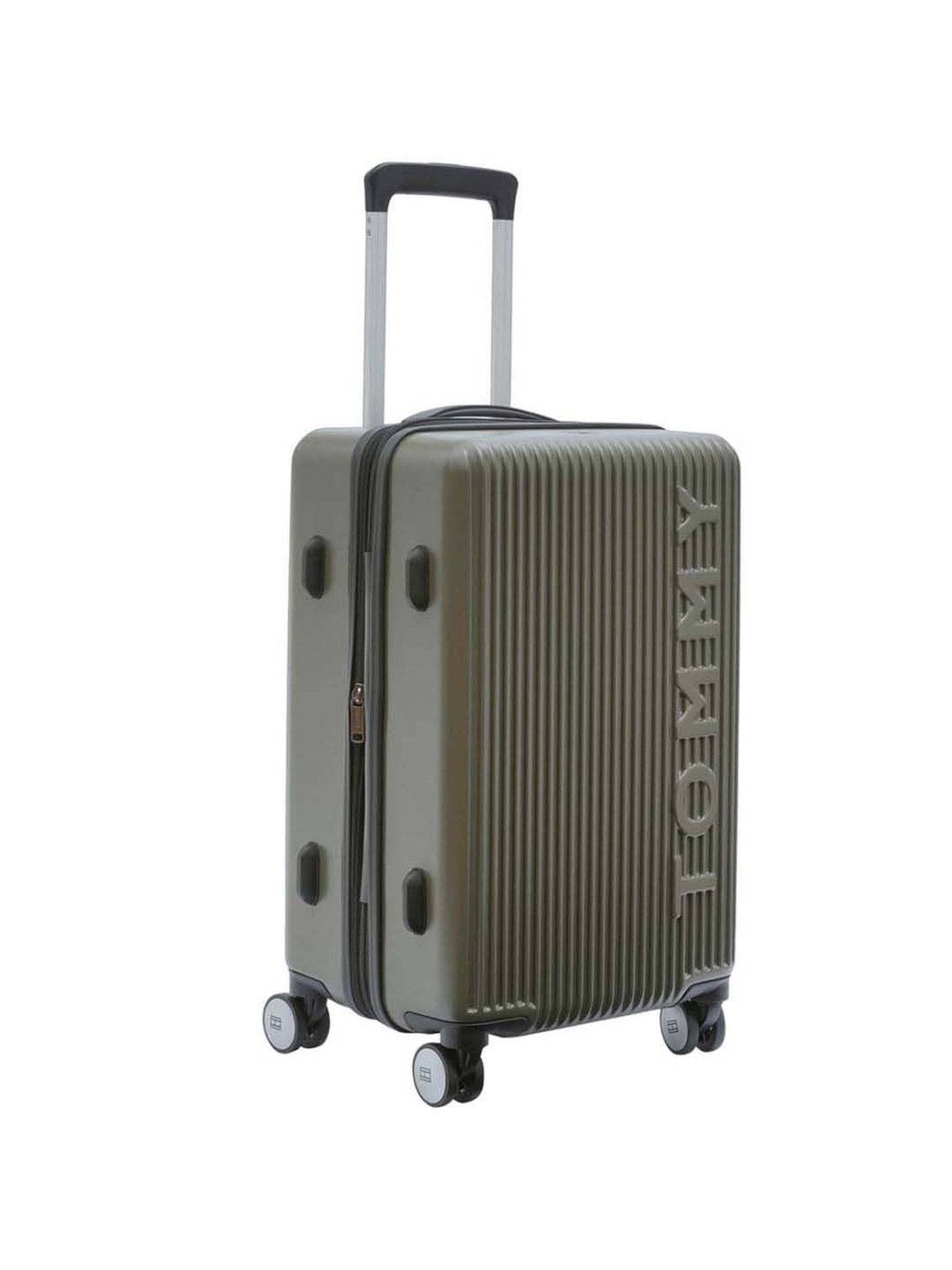 Tommy Hilfiger Empire X Green Textured Hard Cabin Trolley Bag - 57 Cms