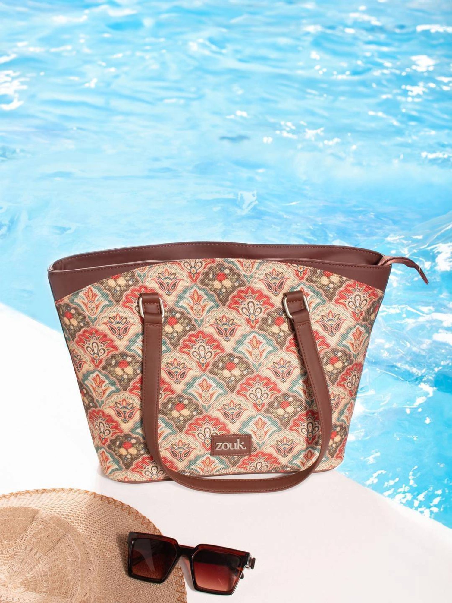 ZOUK Multicolor Printed Large Tote Bag