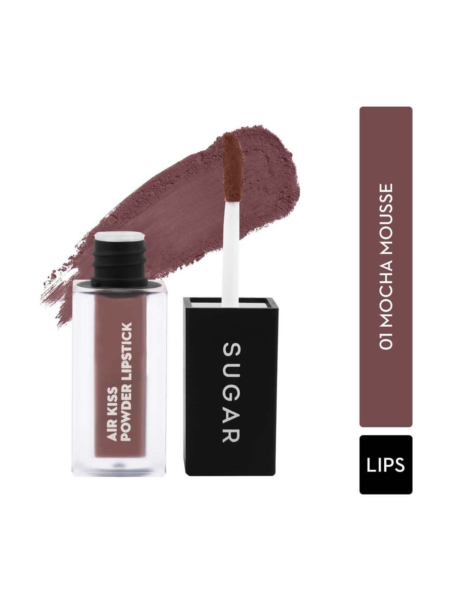SUGAR Cosmetics Air Kiss Powder Lipstick - 01 Mocha Mousse - 2 gm