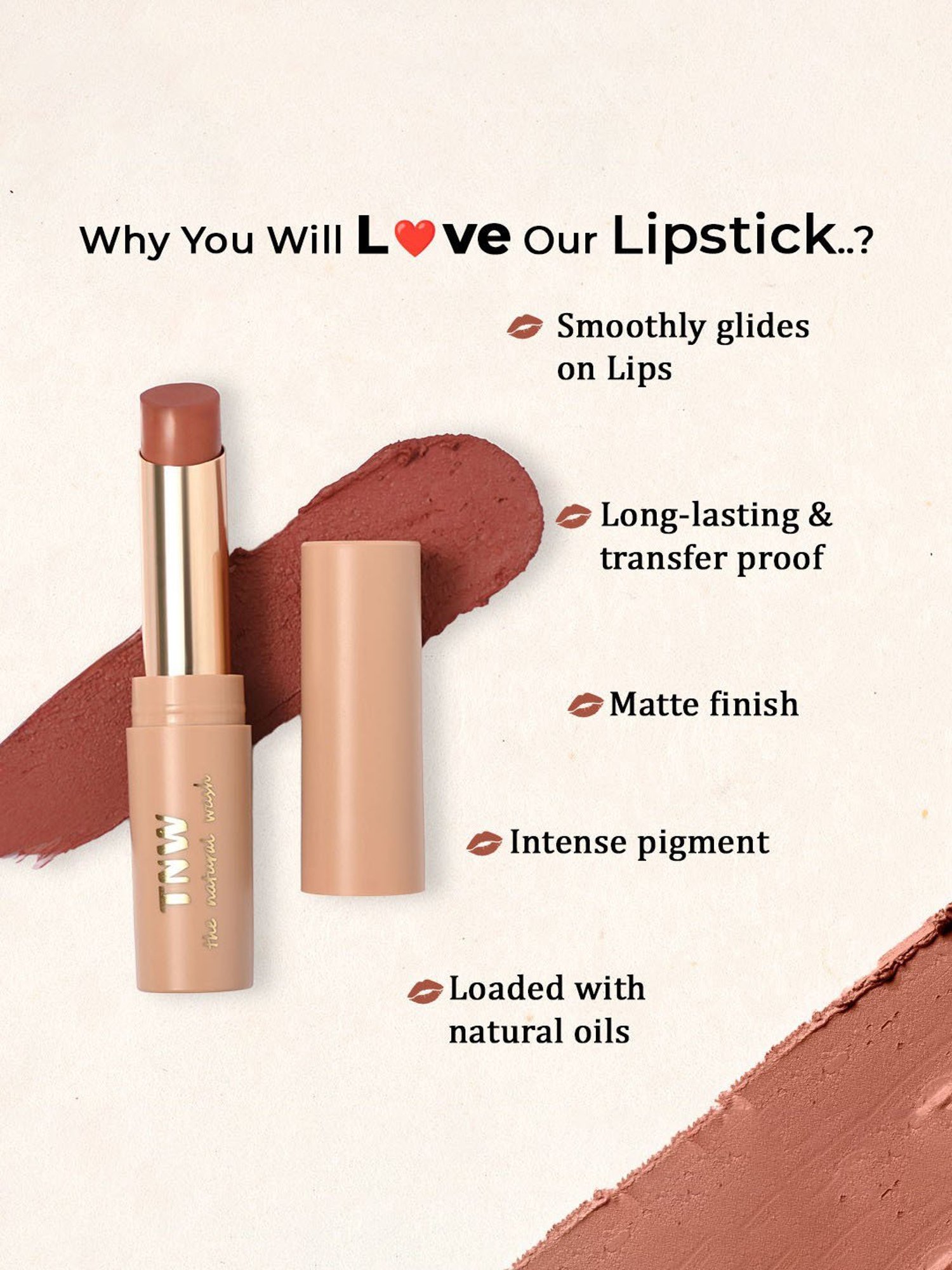 TNW-The Natural Wash Silky Matte Fusion Longstay Lip Color 07 Venus Violet - 3.5 gm