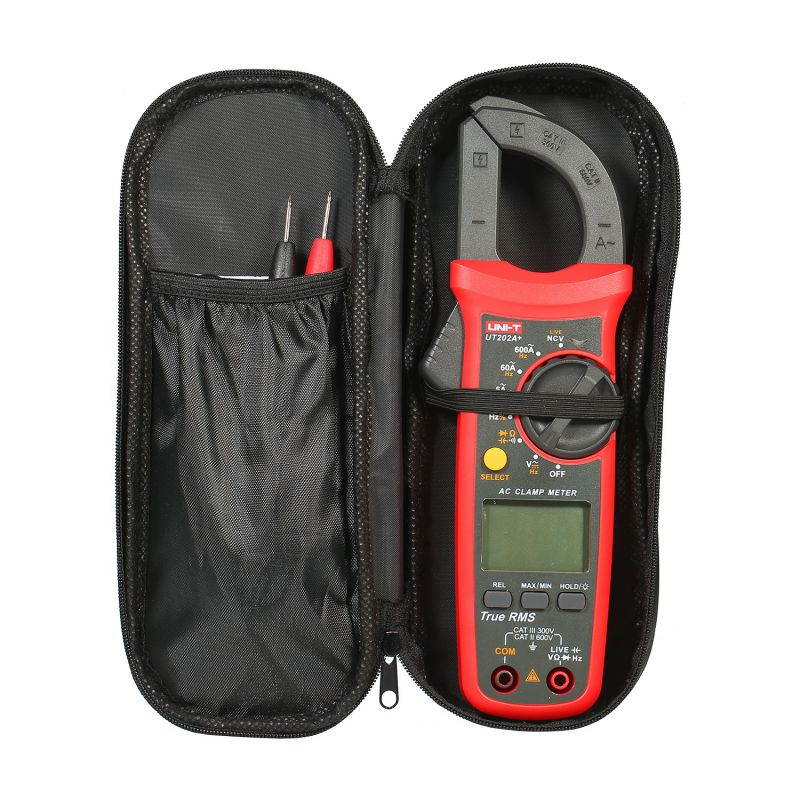 UNI-T UT202A+ 6000 Counts Digital Clamp Meter True RMS Multimeter Clamp Ammeter Voltage Meter NCV Test Universal Meter Tester AC Current Clamp Tester Measuring Relative Value Capacitance Frequency