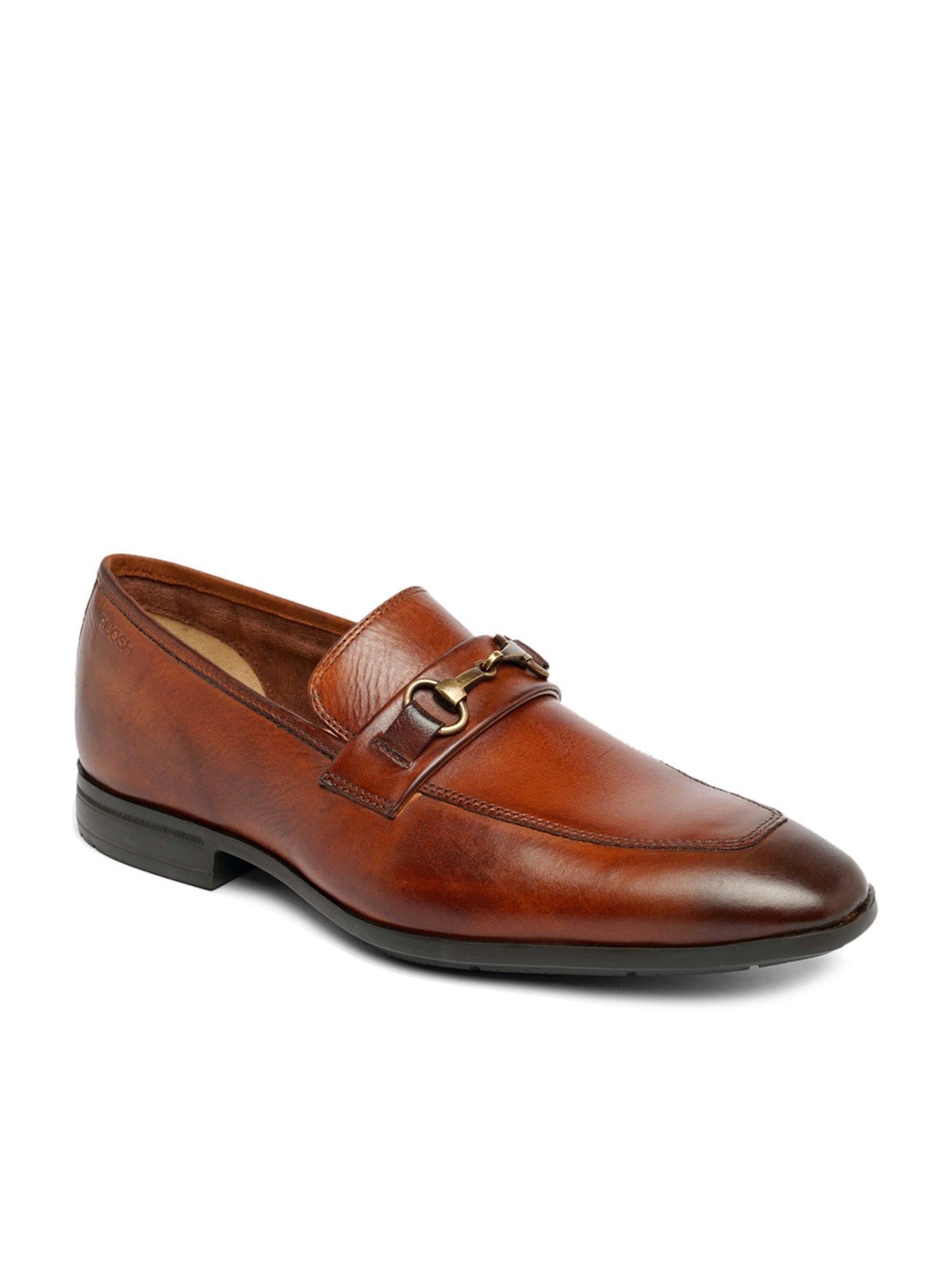 Ruosh Men's Tan Formal Loafers