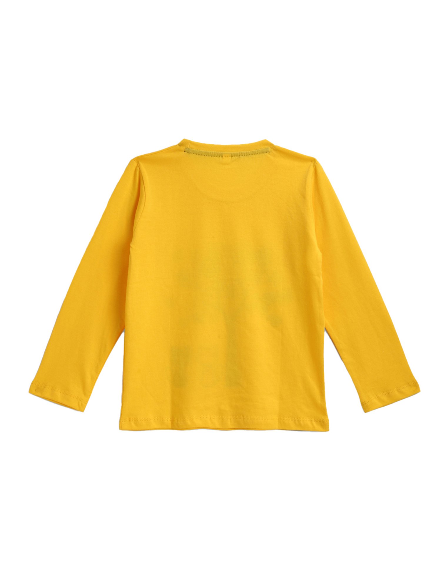 Kids Craft Yellow Printed T-Shirt with Pyjamas