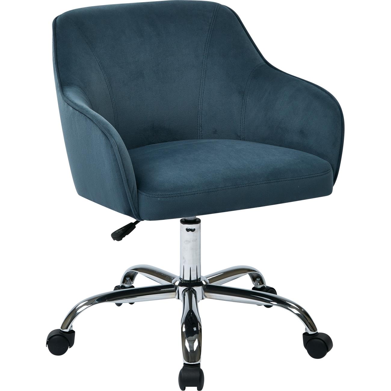 Task Chair in Atlantic Velvet Fabric