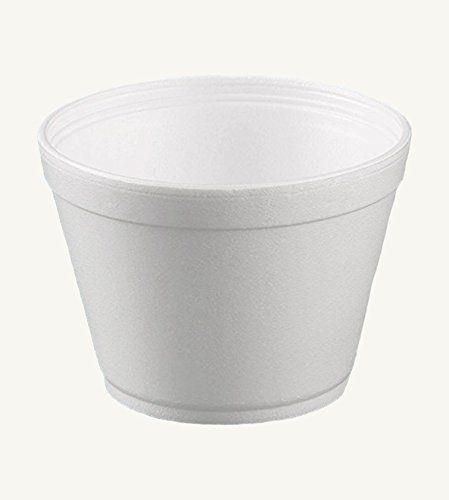 Dart 16MJ32, 16 Oz. White Foam Food Container with Vented Lid, CASE OF 100