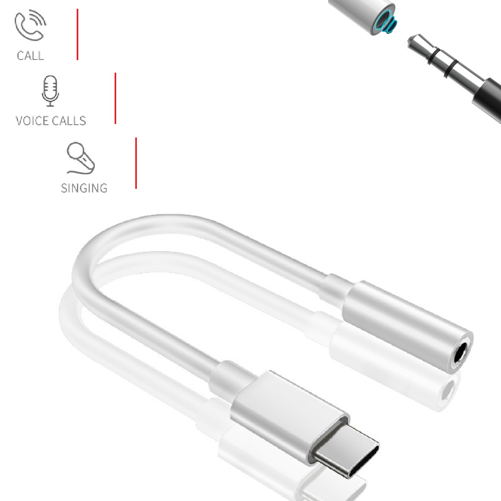 USB Type C to 3.5mm Headphone Adapter USB C Aux Connection Compatible with Samsung Galaxy S20 Ultra +, Note 10, Pixel 4/3/2/XL, iPad Pro, Sony, HTC, and More,