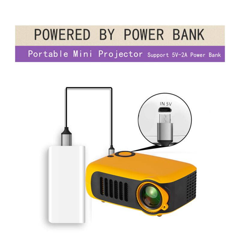 Mini Projector - UKCOCO Portable Projector Support 1080P Screen Mirroring Manual Correction, 1000 Lumens, Compatible with for Home Theater, PPT