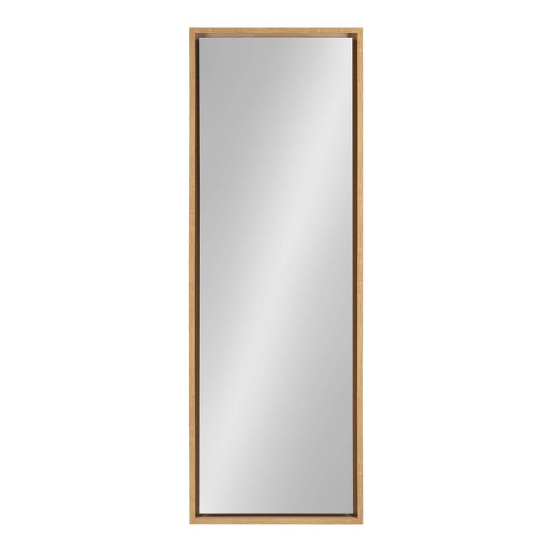 16" x 48" Evans Framed Wall Panel Mirror Natural - Kate and Laurel