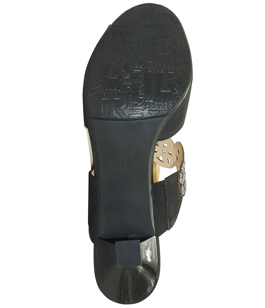 J. Renee Francie Satin Rhinestone Embellished Slides