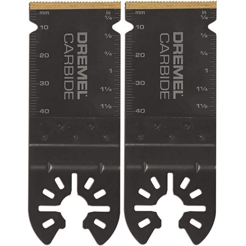 Dremel MM485B Multi-Max 1.7 x 1.5 Universal Quick Fit System Resilient Carbide Construction Flush Cut Oscillating Saw Blade, 3 Pack