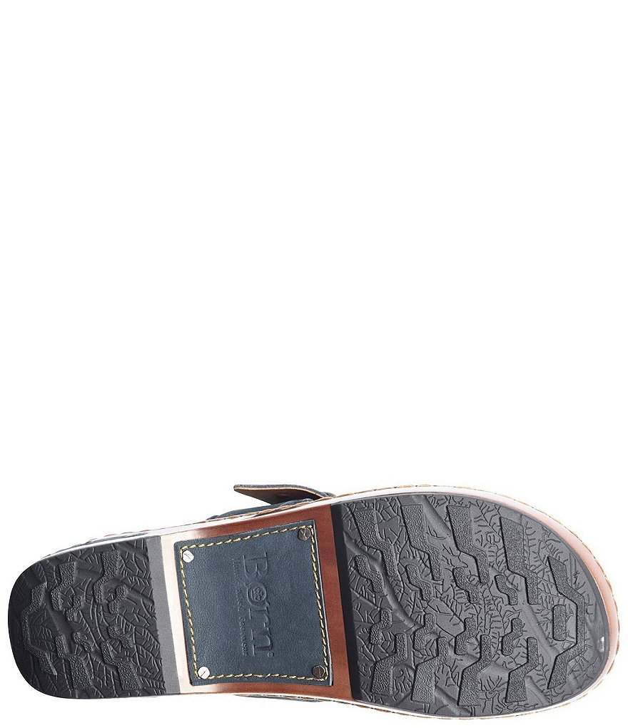 Born Banyan Suede Buckled Strap Suede Leather Clogs