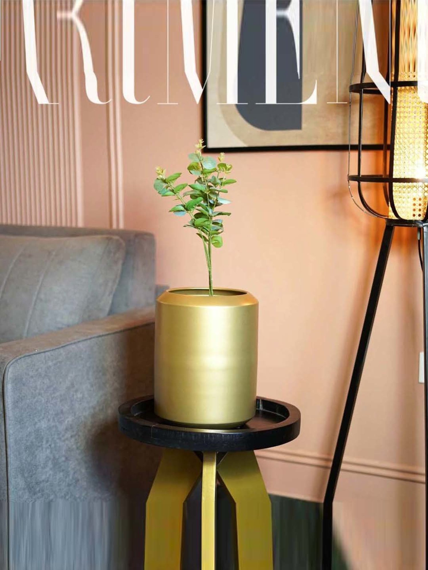 The Artment Minimal Garden Golden Iron Table Planter Pot - Set of 4